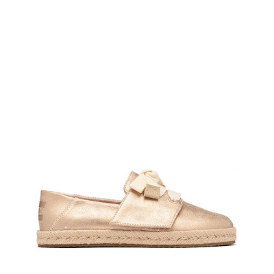 Main view of TOMS Carolina Lace-Up Espadrille - Little Kid / Big Kid - Seashell Metallic