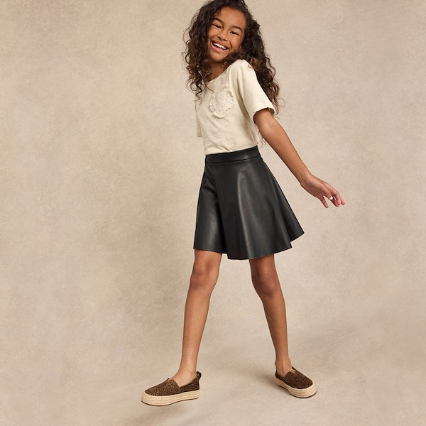 alternate view TOMS Valencia Platform Espadrille - Little Kid / Big Kid - Toffee Leopard PrintALT1B