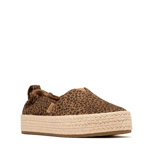 alternate view TOMS Valencia Platform Espadrille - Little Kid / Big Kid - Toffee Leopard PrintALT5
