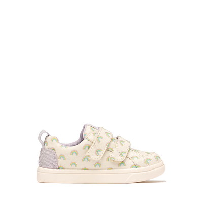 Main view of TOMS Cruz Double Strap Sneaker - Baby / Toddler / Little Kid - Egret Foil Rainbows