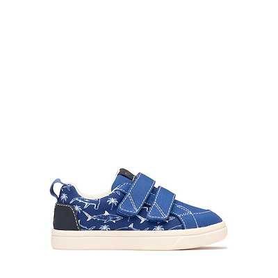 Main view of TOMS Cruz Double Strap Sneaker - Baby / Toddler / Little Kid - Blue Iris Sharks