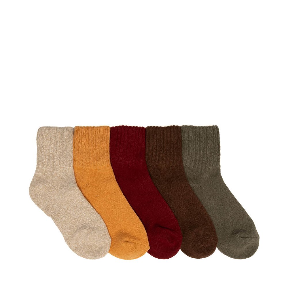 Womens Wide Welt Quarter Socks 5-Pack - Multicolor