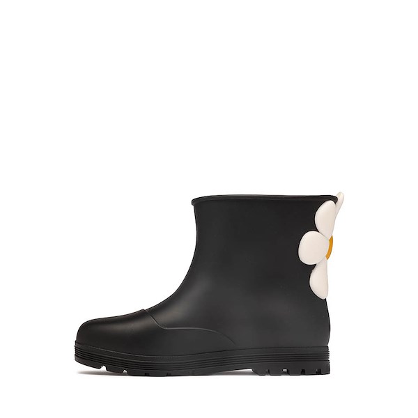 alternate view Mini Melissa Welly Bloomy Rain Boot - Toddler / Little Kid - BlackALT1