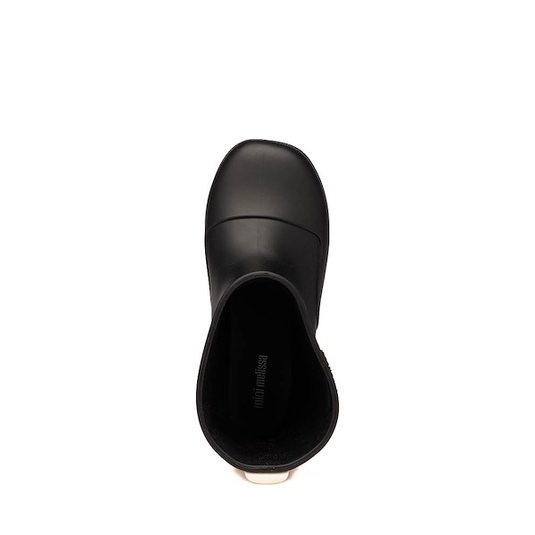 alternate view Mini Melissa Welly Bloomy Rain Boot - Toddler / Little Kid - BlackALT2