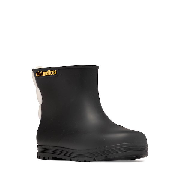 alternate view Mini Melissa Welly Bloomy Rain Boot - Toddler / Little Kid - BlackALT5