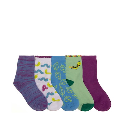Main view of Caterpillar Scallop Gripper Sock 5-Pack - Little Kid - Multicolor