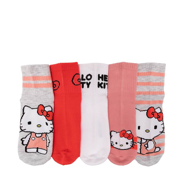 alternate view Womens Hello Kitty&reg; Quarter Socks 5-Pack - MulticolorALT1