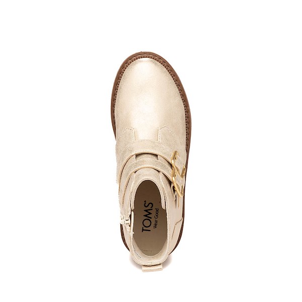 alternate view TOMS Simone Boot - Little Kid / Big Kid - Champagne MetallicALT2