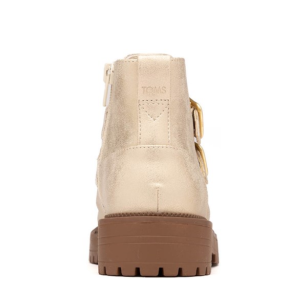 alternate view TOMS Simone Boot - Little Kid / Big Kid - Champagne MetallicALT4