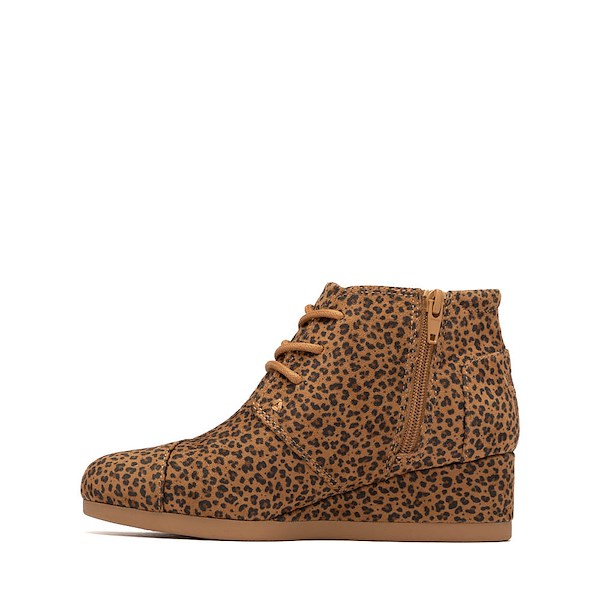 alternate view TOMS Desert Wedge Plus Boot - Little Kid / Big Kid - Toffee Micro LeopardALT1