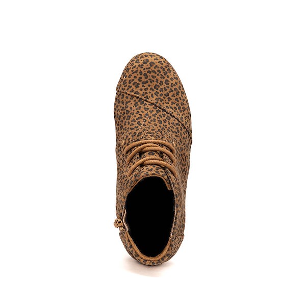 alternate view TOMS Desert Wedge Plus Boot - Little Kid / Big Kid - Toffee Micro LeopardALT2
