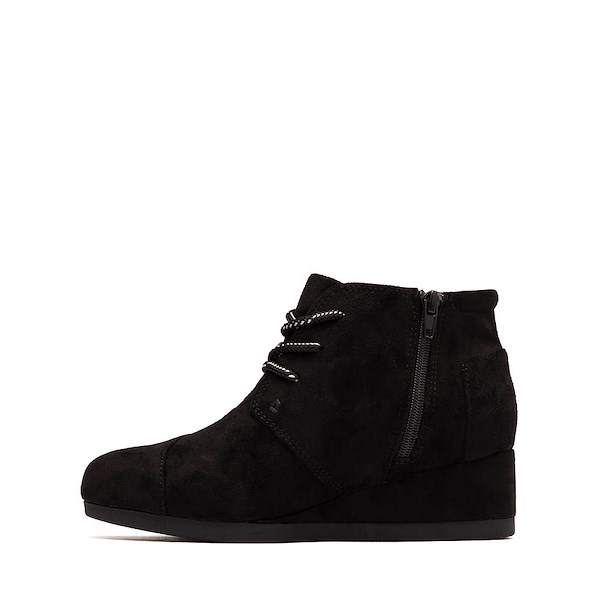 alternate view TOMS Desert Wedge Plus Boot - Little Kid / Big Kid - BlackALT1