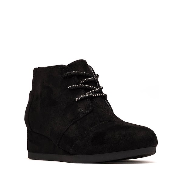 alternate view TOMS Desert Wedge Plus Boot - Little Kid / Big Kid - BlackALT5