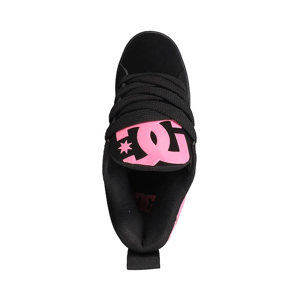 alternate view Womens DC Court Graffik Puff Skate Shoe - Black / PinkALT2