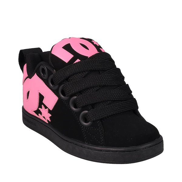 alternate view Womens DC Court Graffik Puff Skate Shoe - Black / PinkALT5