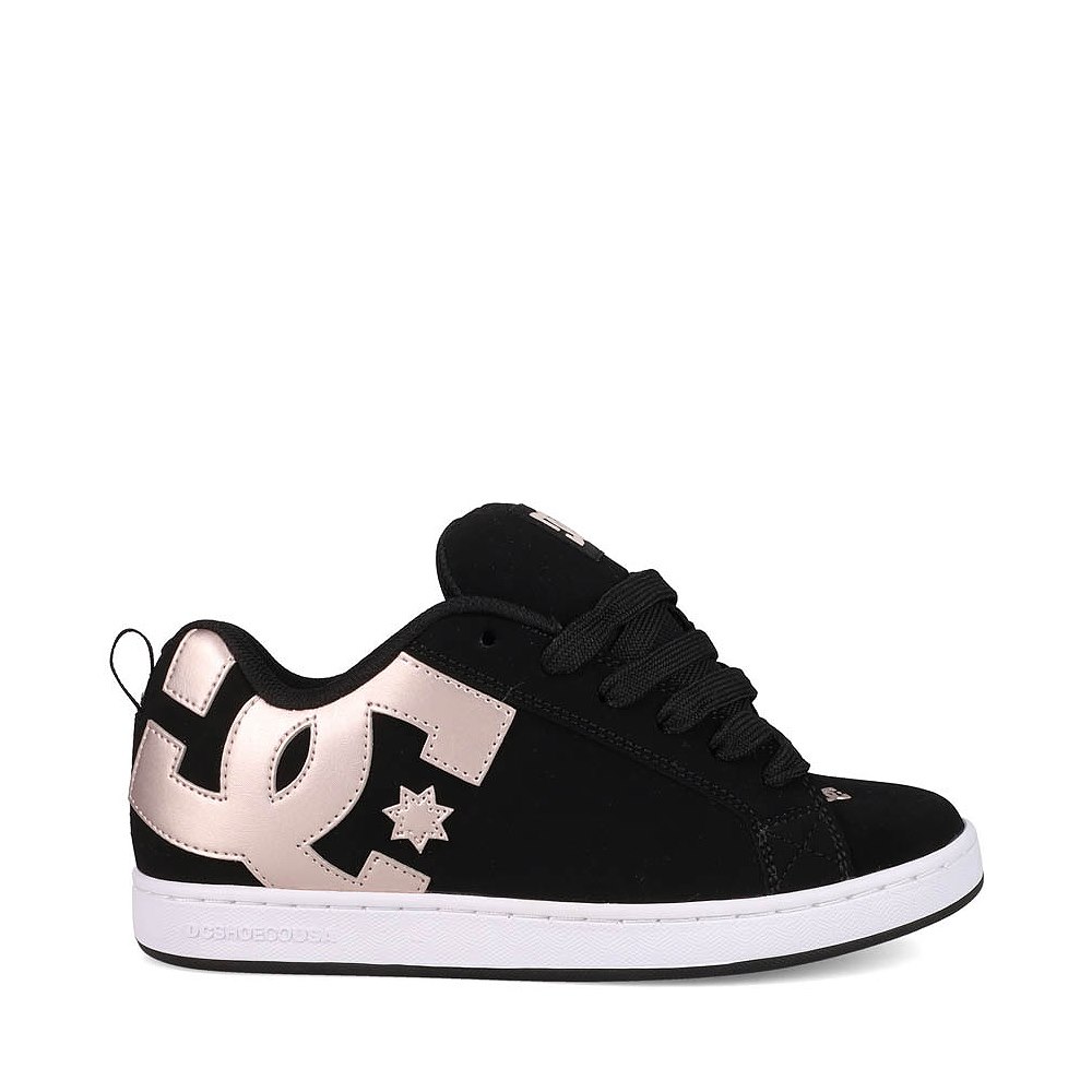 Womens DC Court Graffik Skate Shoe - Black / Rose Gold
