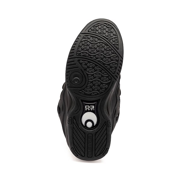 alternate view Mens Osiris D3 2001 Skate Shoe - Black / Black / BlackALT3