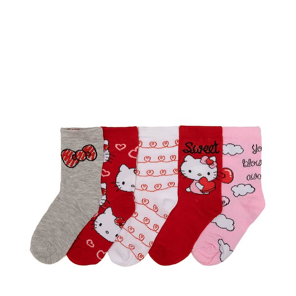 alternate view Hello Kitty&reg; Crew Socks 5-Pack - Little Kid - MulticolorALT1