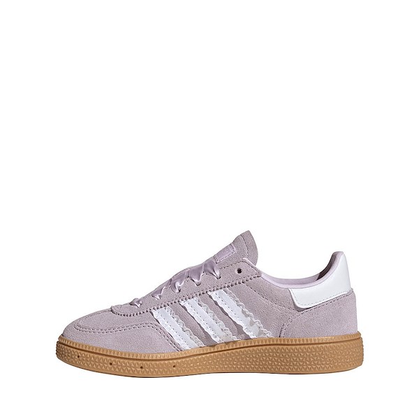 alternate view adidas Handball Spezial Ruffle Athletic Shoe - Little Kid - Ice Lavender / Cloud White / GumALT1
