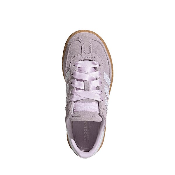 alternate view adidas Handball Spezial Ruffle Athletic Shoe - Little Kid - Ice Lavender / Cloud White / GumALT2