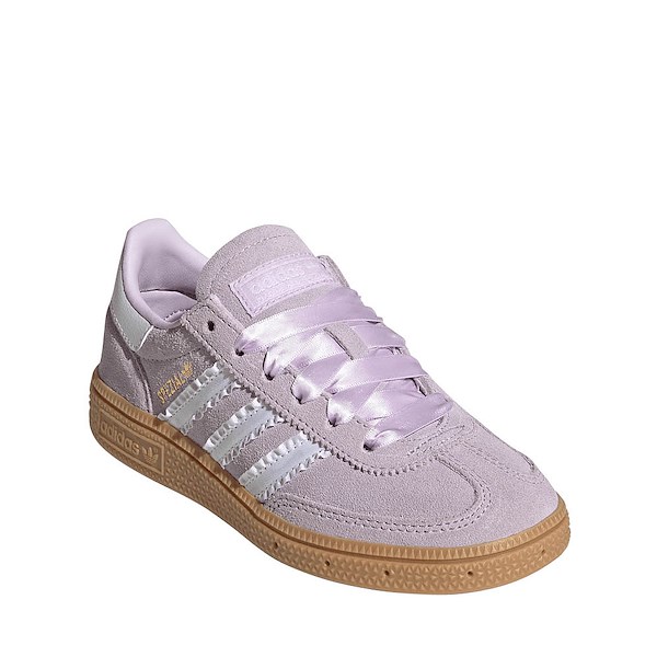 alternate view adidas Handball Spezial Ruffle Athletic Shoe - Little Kid - Ice Lavender / Cloud White / GumALT5