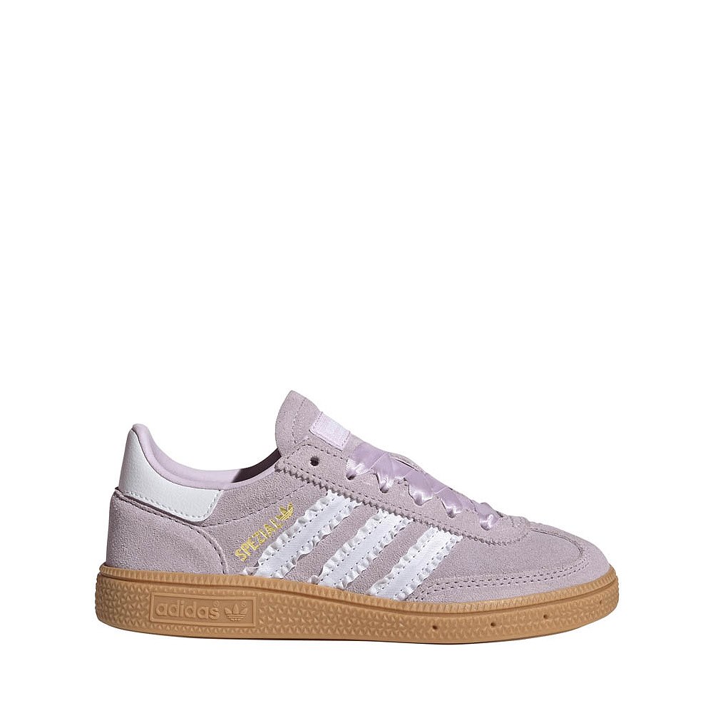 adidas Handball Spezial Ruffle Athletic Shoe - Little Kid - Ice Lavender / Cloud White / Gum