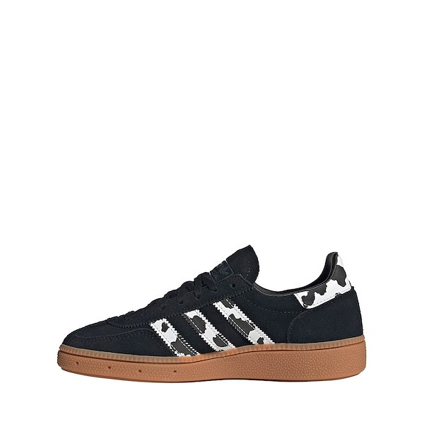 alternate view adidas Handball Spezial Cow Print Athletic Shoe - Big Kid - Core Black / Violet / Cloud WhiteALT1