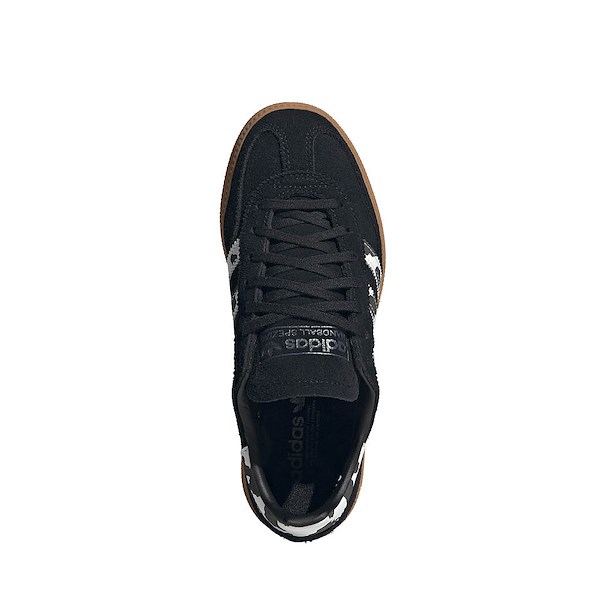 alternate view adidas Handball Spezial Cow Print Athletic Shoe - Big Kid - Core Black / Violet / Cloud WhiteALT2