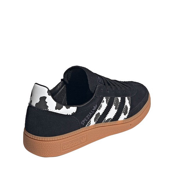 alternate view adidas Handball Spezial Cow Print Athletic Shoe - Big Kid - Core Black / Violet / Cloud WhiteALT4