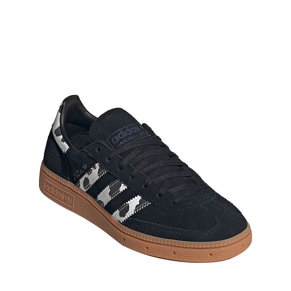 alternate view adidas Handball Spezial Cow Print Athletic Shoe - Big Kid - Core Black / Violet / Cloud WhiteALT5