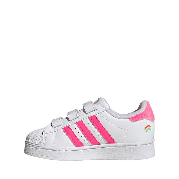 alternate view adidas x Care Bears Superstar II LED Comfort Closure Athletic Shoe - Little Kid - Cloud White / Lucid Pink / Bliss PinkALT1A