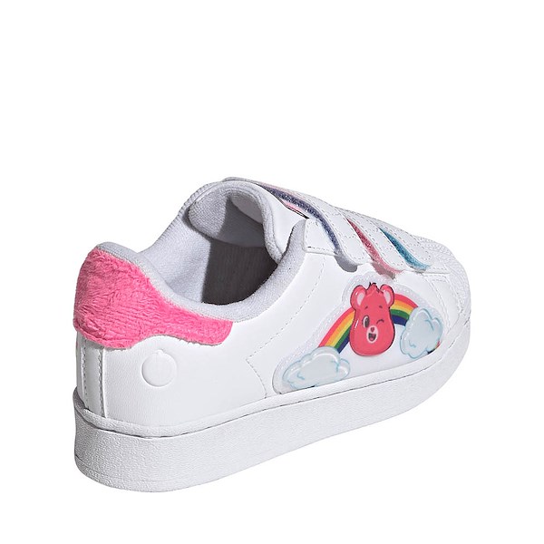 alternate view adidas x Care Bears Superstar II LED Comfort Closure Athletic Shoe - Little Kid - Cloud White / Lucid Pink / Bliss PinkALT4