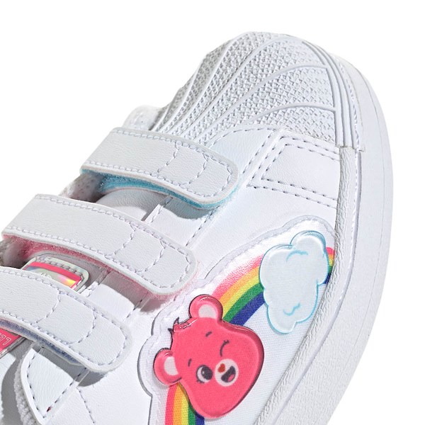 alternate view adidas x Care Bears Superstar II LED Comfort Closure Athletic Shoe - Little Kid - Cloud White / Lucid Pink / Bliss PinkALT4B