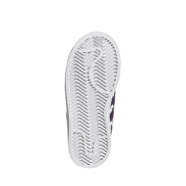 alternate view adidas Superstar II Cow Print Athletic Shoe - Little Kid - Crystal White / Violet / Cloud WhiteALT3