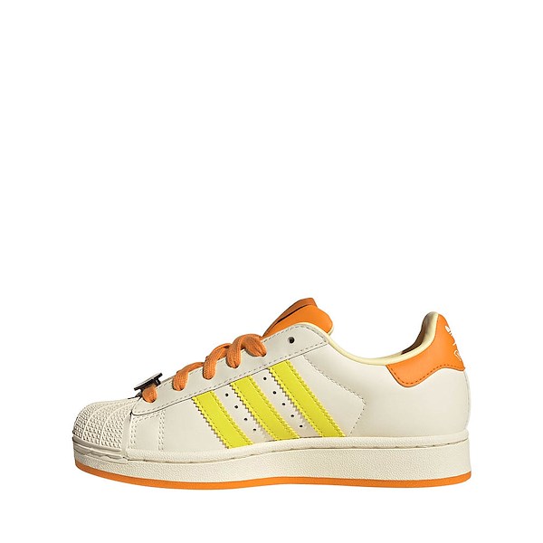 alternate view adidas x Pokémon Superstar II Athletic Shoe - Big Kid - Cream White / Shock Yellow / Bright OrangeALT1