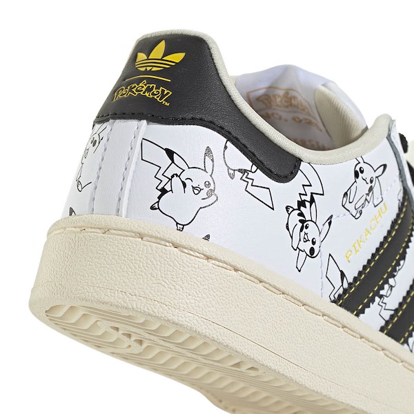 alternate view adidas x Pokémon Superstar II Athletic Shoe - Little Kid - Cloud White / Core Black / Gold MetallicALT4B