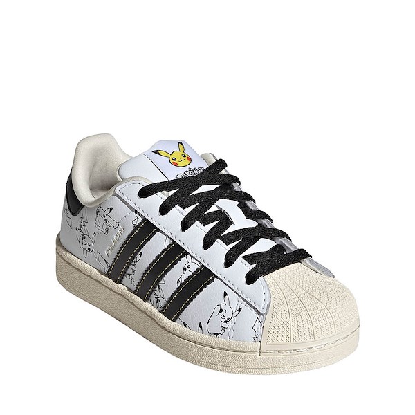 alternate view adidas x Pokémon Superstar II Athletic Shoe - Little Kid - Cloud White / Core Black / Gold MetallicALT5