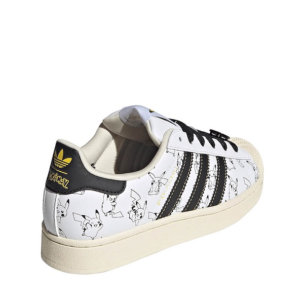 alternate view adidas x Pokémon Superstar II Athletic Shoe - Big Kid - Cloud White / Core Black / Gold MetallicALT4