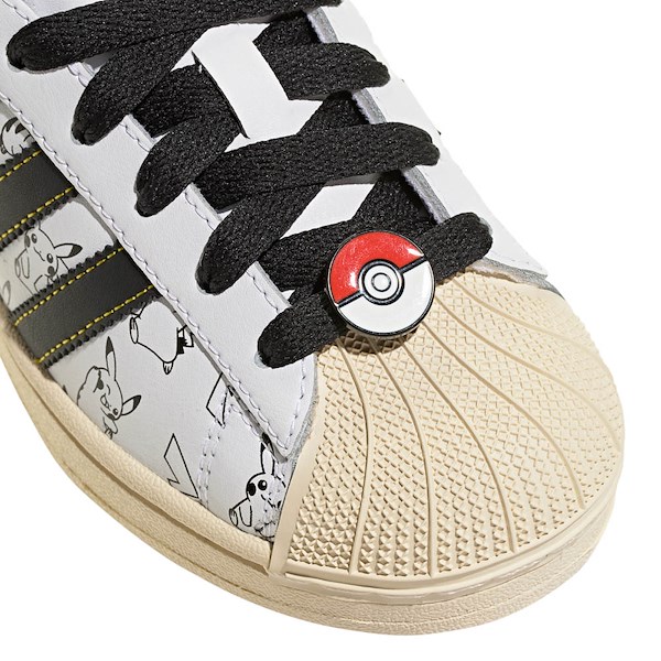 alternate view adidas x Pokémon Superstar II Athletic Shoe - Big Kid - Cloud White / Core Black / Gold MetallicALT5B