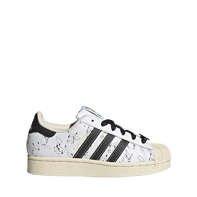 Main view of adidas x Pokémon Superstar II Athletic Shoe - Big Kid - Cloud White / Core Black / Gold Metallic