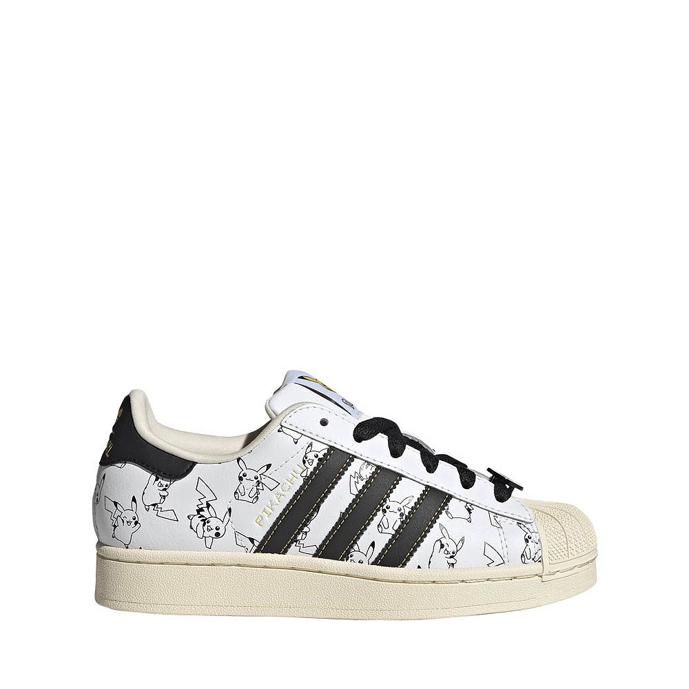 adidas x Pokémon Superstar II Athletic Shoe - Big Kid - Cloud White / Core Black / Gold Metallic