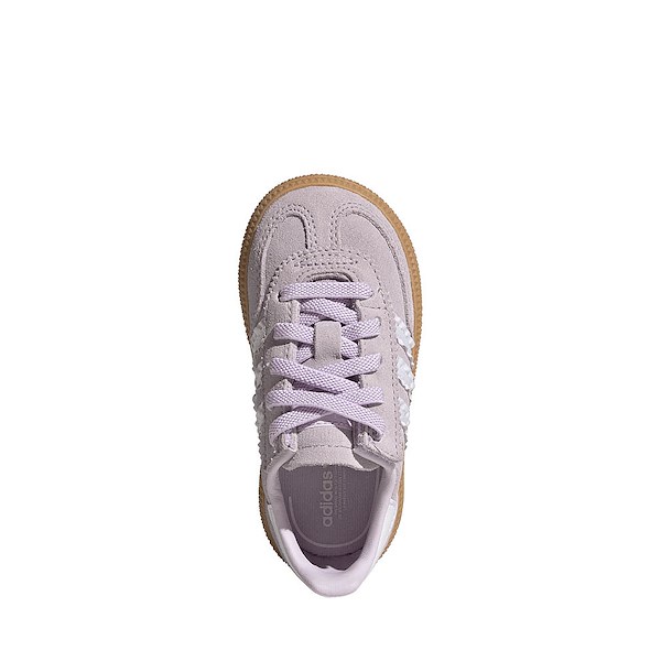 alternate view adidas Handball Spezial Comfort Closure Elastic Lace Athletic Shoe - Baby / Toddler - Ice Lavender / Cloud White / GumALT2