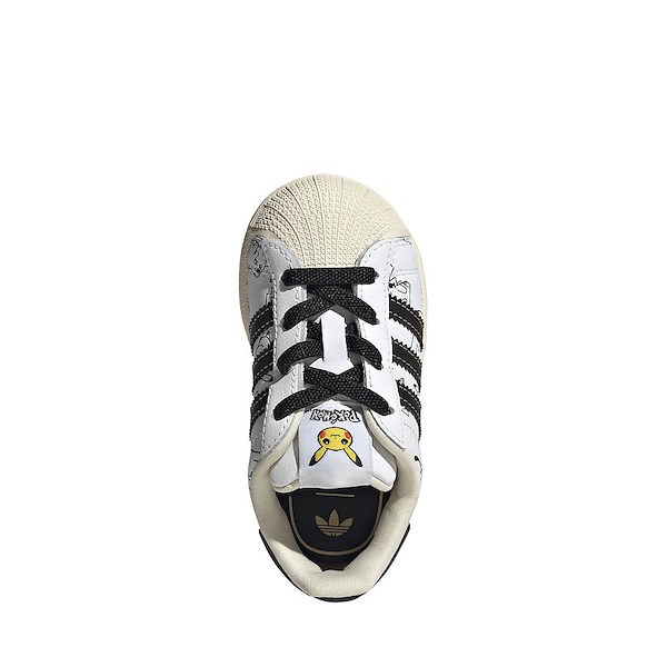 alternate view adidas x Pokémon Superstar II Elastic Lace Athletic Shoe - Baby / Toddler - Cloud White / Core Black / Gold MetallicALT2