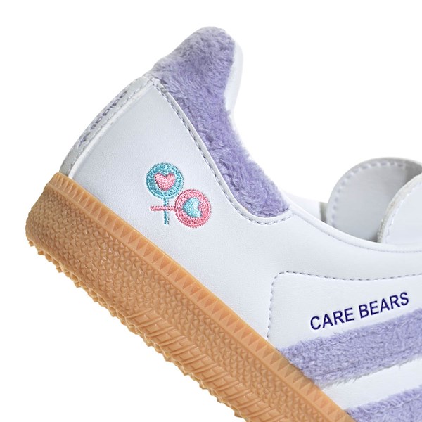 alternate view adidas x Care Bears Samba OG Athletic Shoe - Big Kid - Light Purple / Cloud White / Blue DawnALT4B