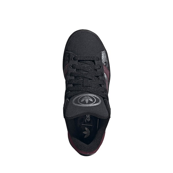 alternate view adidas Disney Villains Campus '00s Athletic Shoe - Big Kid - Core Black / Maroon / Gum 5ALT2