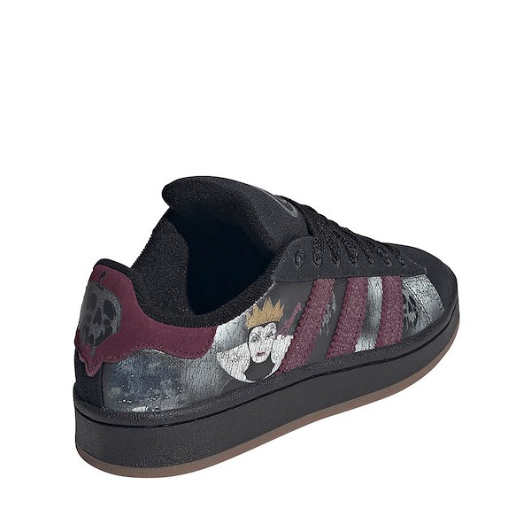 alternate view adidas Disney Villains Campus '00s Athletic Shoe - Big Kid - Core Black / Maroon / Gum 5ALT4
