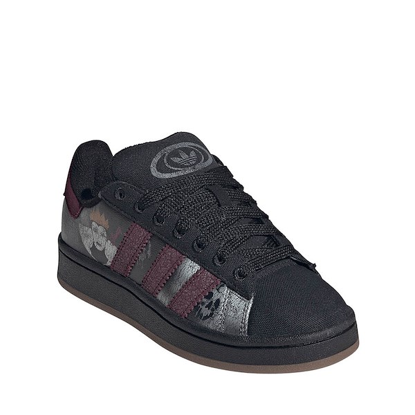 alternate view adidas Disney Villains Campus '00s Athletic Shoe - Big Kid - Core Black / Maroon / Gum 5ALT5