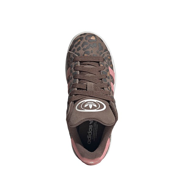 alternate view adidas Campus '00s Leopard Print Athletic Shoe - Big Kid - Earth Strata / Cloud White / Glow PinkALT2