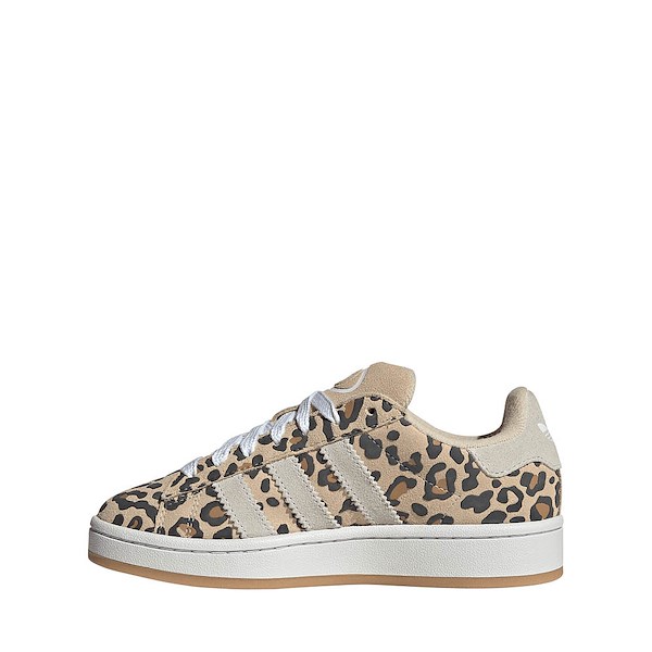 alternate view adidas Campus '00s Leopard Print Athletic Shoe - Big Kid - Sand Strata / Cloud White / Gum 3ALT1