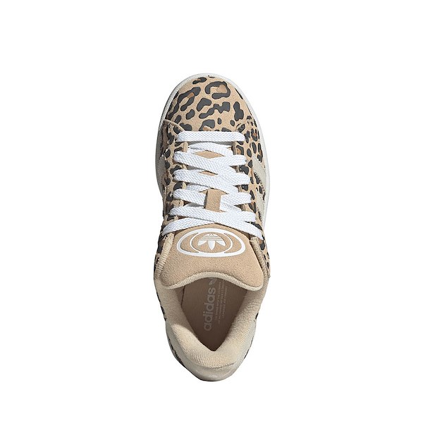 alternate view adidas Campus '00s Leopard Print Athletic Shoe - Big Kid - Sand Strata / Cloud White / Gum 3ALT2